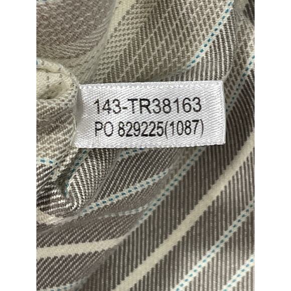 Tommy Bahama Relax Island Modern Fit Striped Men’s Shirt Sz Medium Cream/Brown - Picture 13 of 15
